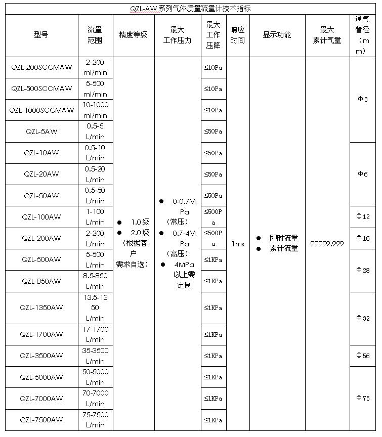 气体质量流量计